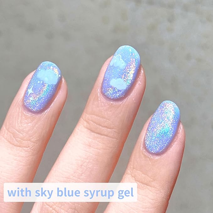 Korean Holographic Rainbow Magnetic Gel Nail Polish Cat Eye Effect Beauty Glitter Premium Professional Home Salon Quality Gift DIY RainbowNail Art UV LED Gel 15ml