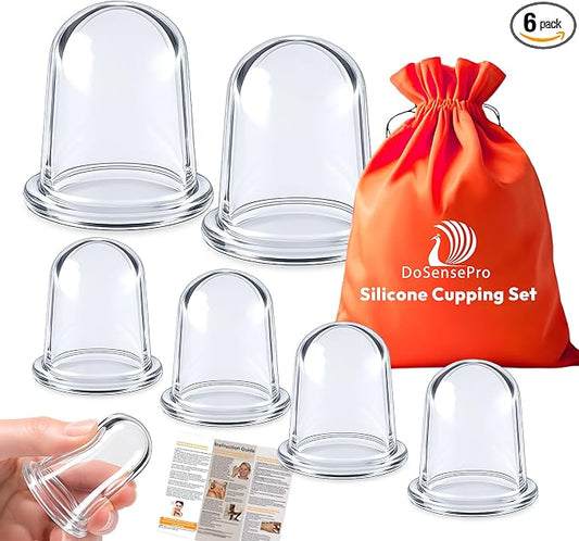 Silicone Cupping Therapy Set - Massage Therapy Cups for Arthritis, Pain Relief, Anti Aging, and Anti-Cellulite - Cupping Kit for Relaxation and Muscle Recovery