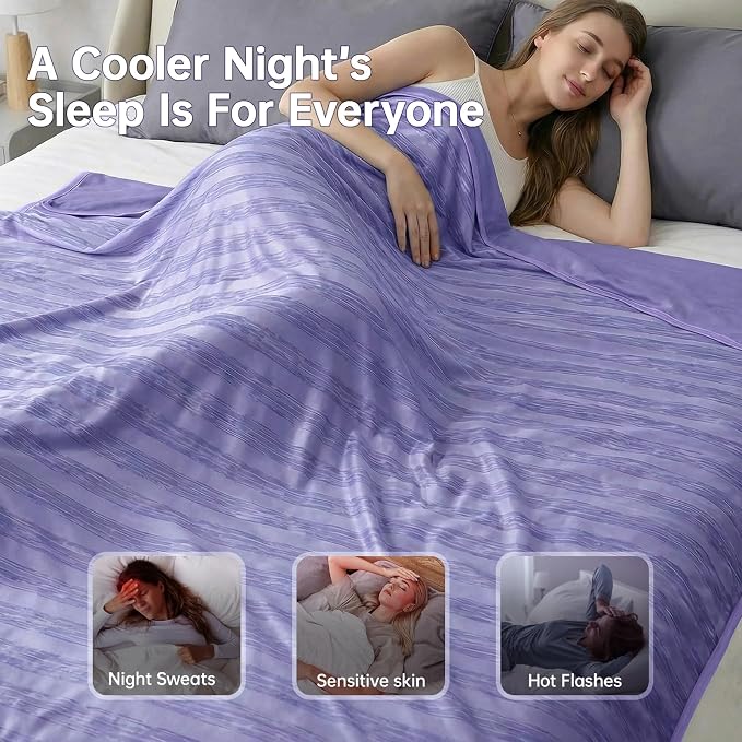 Guohaoi Cooling Blanket for Hot Sleepers and Night Sweats 90"x108" King | Arc-Chill Q-Max >0.5 Cool Fiber,100% Oeko-Tex Certified Lightweight Summer Blanket for Travel/Outdoor Ultra Cold Breathable