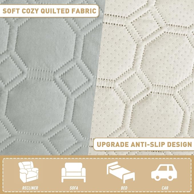 ZNSAYOTX Ultimate Cozy Blankets (30"x53") 100% Waterproof Sofa Mat Blanket for Dog Pets, Bed Couch Protector with Non-Slip Back Washable Durable, Pee Scratch Proof Easy to Clean (Light Grey)