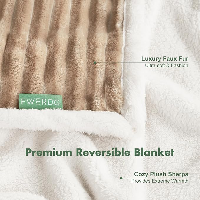 Waterproof Puppy Blankets for Small Dogs - Cozy Fleece Calming Cat Blanket for Couch Furniture Protector, Washable Dog Blankets for Indoors & Outdoors, Linen, 25"x35"