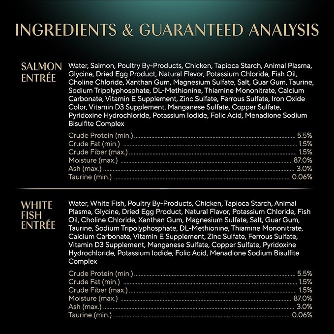 Sheba Gravy Indulgence Adult Wet Cat Food Salmon Entree in Extra Gravy and White Fish Entree Variety Pack,2.6 oz. -Pack Trays,(,24 Servings),12 Count (Pack of 4)