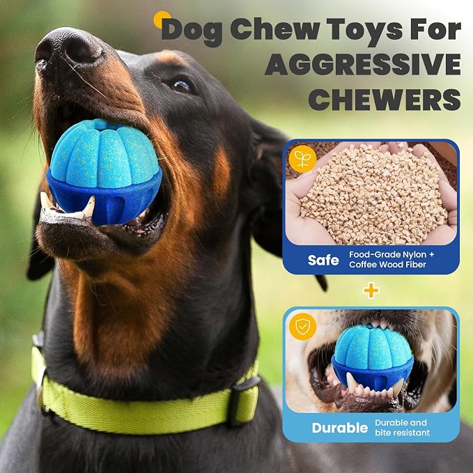 ABRRLO Frozen Dog Treat Toys to Keep Them Busy,Interactive Puzzle Treat Dispensing Dog Toys Ball,Frozen - Licking - Slow Feeder - Cognitive Dogs Enrichment Toy,Durable Small Medium Large Dogs Chew Toy