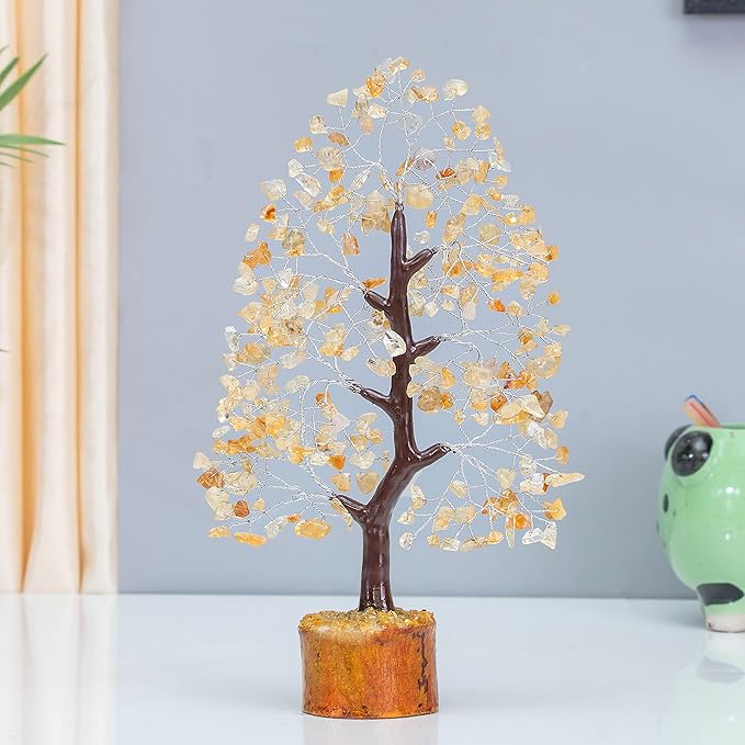 Citrine Chakra Tree of Life, Handmade Gemstone Tree, Crystal Tree of Life, Feng Shui Tree for Positive Energy, Artificial Tree, Crystal Decorations, Money Tree, Healing Crystals, Spiritual Gift