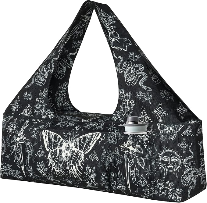 Yoga Mat Bag - Large Yoga Bag with Yoga Mat Strap, Zipper and Pockets - Yoga Bags and Carriers Fits All Your Stuff - Personalized Yoga Mat Bags for Women Fits Most Size Mats
