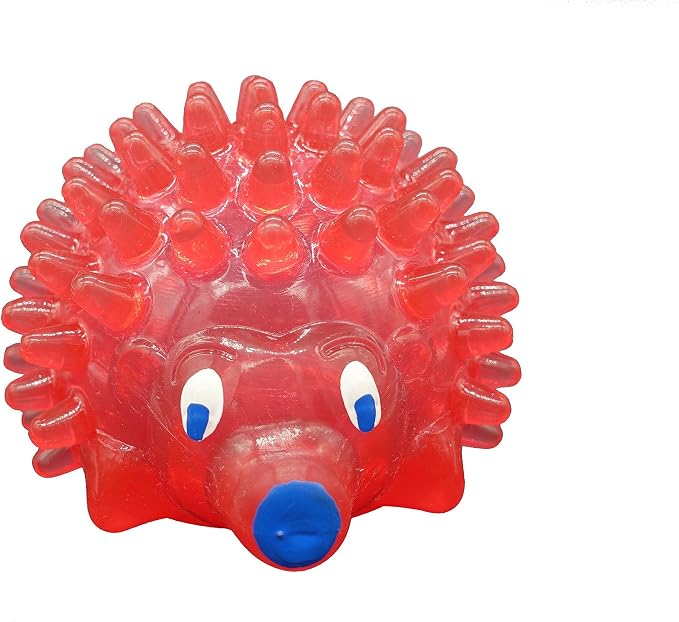 TPR Hedgehog Design Dog Treat Dispenser (red)