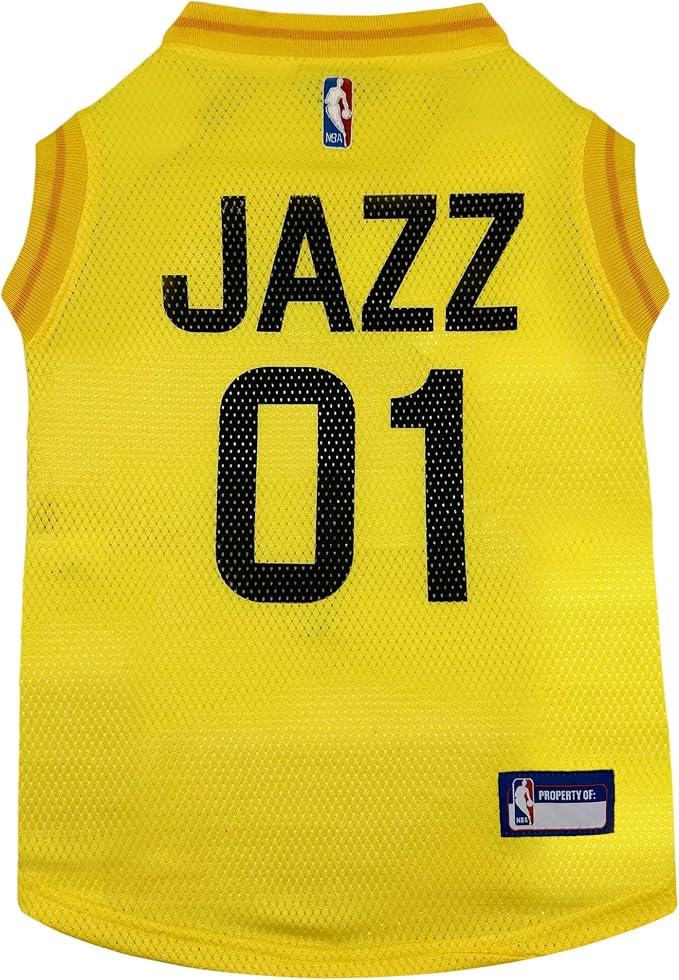 Pets First NBA Utah Jazz Dog Jersey, Medium- Tank Top Basketball Pet Jersey