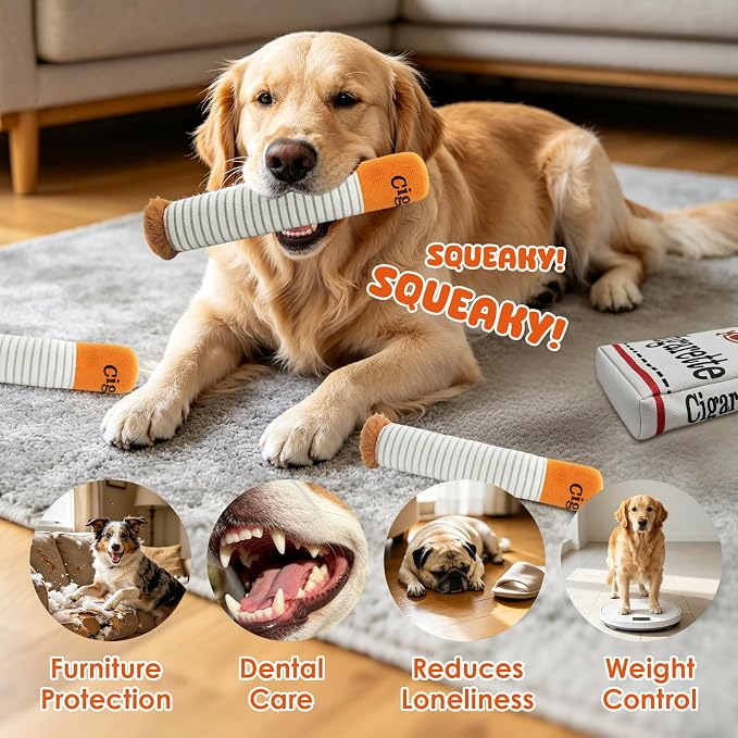 Wdmiya Funny Dog Toys for Small Medium Dogs, Squeaky Interactive Dog Toy | Hide and Seek Treat Hiding Burrow Toy, Plush Enrichment Toy, Birthday Gift and Photo Prop for Pet Lovers