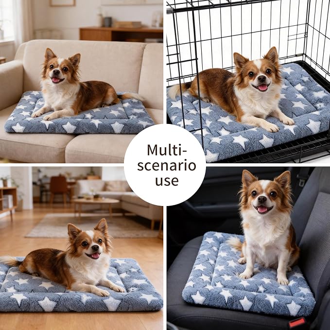 Dog Bed Mat, Reversible Crate Pads for Small/Medium/Large Dogs & Cats Sleeping, Portable & Soft, Dog Beds Crate Pad M(30"*20"*1.5")