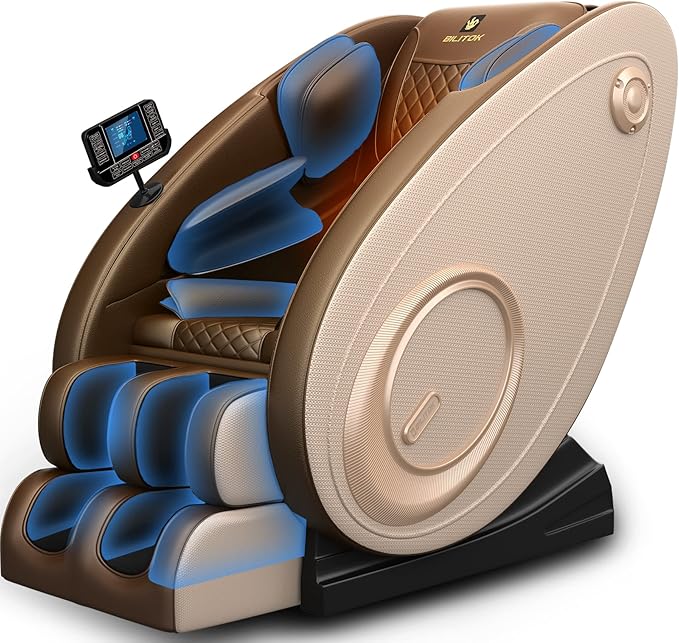 Massage Chair Blue-Tooth Connection and Speaker, Recliner with Zero Gravity with Full Body Air Pressure, Easy to Use at Home and in The Office