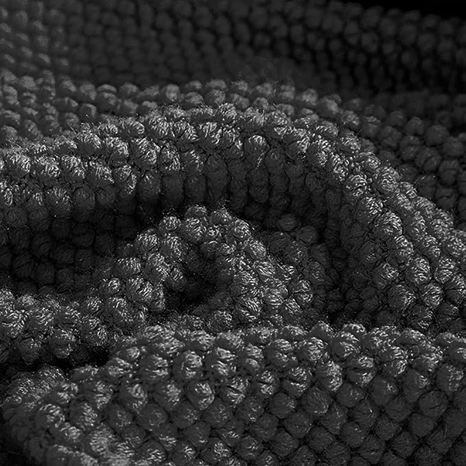 LOMAO Knitted Throw Blanket with Tassels Bubble Textured Lightweight Throws for Couch Cover Home Decor (Black, 60x90)