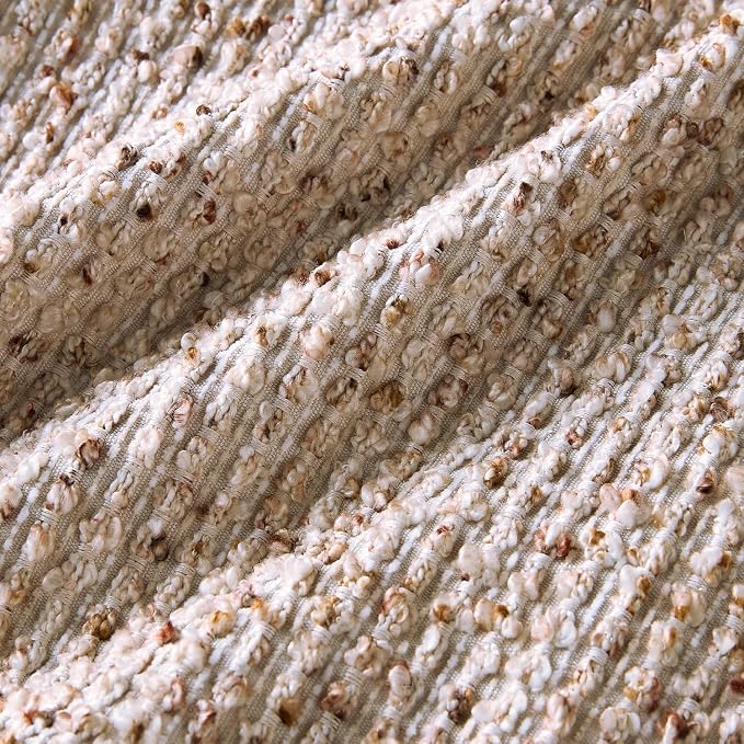 Allorry Soft Wool Decorative Throw Pillow Covers 16x16 Beige SY011A16 | Cozy Soft Touch,Neutral Textured Boho Cushion Covers for Modern Farmhouse Sofa Bedroom Living Room Decor