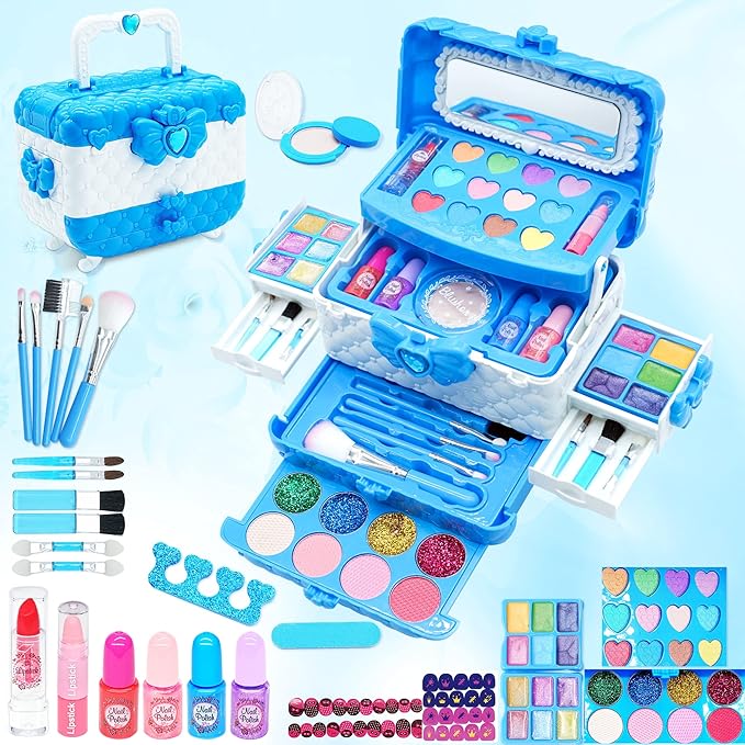 Kids Makeup Sets for Girls - Makeup for Kids 8-12, Maquillaje para Niñas, Play Make Up Kit, Non Toxic Best Toys for Little Girl, Princess Toddler Kid Stuff, Ages 345679 10 Year Old Girl Birthday Gifts