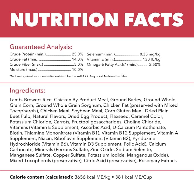 IAMS Proactive Health Minichunks Dry Dog Food, Lamb & Rice, 30 lb | Real Lamb #1 Ingredient, Omega-6 Fatty Acids for Skin & Coat, Natural Fiber & Prebiotics, No Fillers or Artificial Flavors
