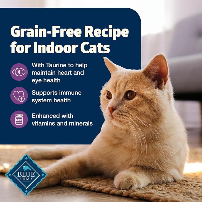 Blue Buffalo Freedom Grain-Free Dry Cat Food for Mature Cats, Complete & Balanced Nutrition for Mature Cats, Chicken Recipe, 11-lb. Bag