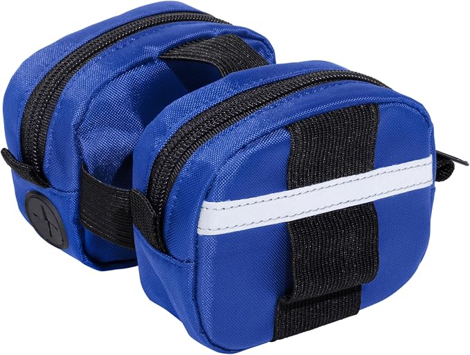 Gracie To The Rescue Leash Bag, Compatible with flexi retractable leash, treat and poop Bag Holder for leash, Waste Bag Holder (Blue)