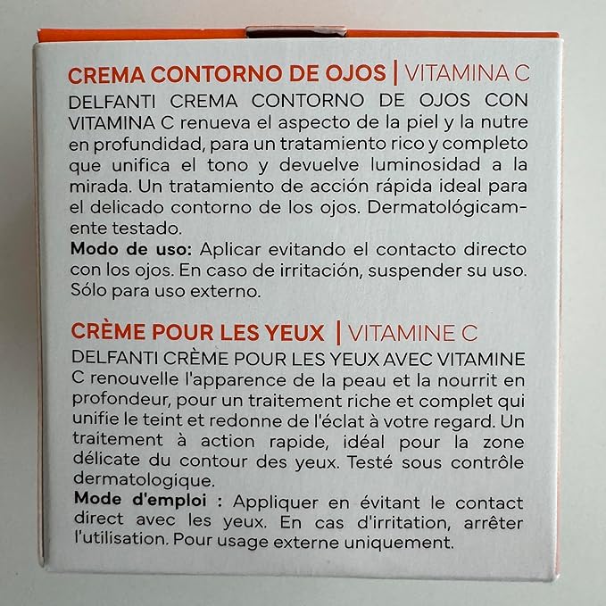 Delfanti-Milano • VITAMIN C EYE CREAM • Fast Result • Vegan • Made in Italy