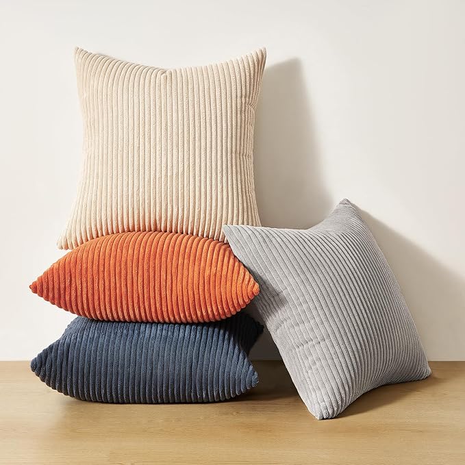 Topfinel Boho Couch Throw Pillows Pack of 4 Decorative 16x16 Inch Velvet Pillow Covers Blue and Yellow Farmhouse for Bed Accent Modern Pillowcase Sofa Livingroom Home Decor
