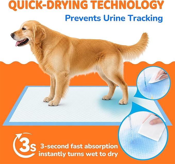 Puppy Pads 28"x34", Extra Large, Super Absorbent, 30 Count | Disposable Pee Pads for Dogs, Leak-Proof & Quick-Dry, Wee Wee Pads for Dogs, Potty Pads for Dogs, Dog Training Pads