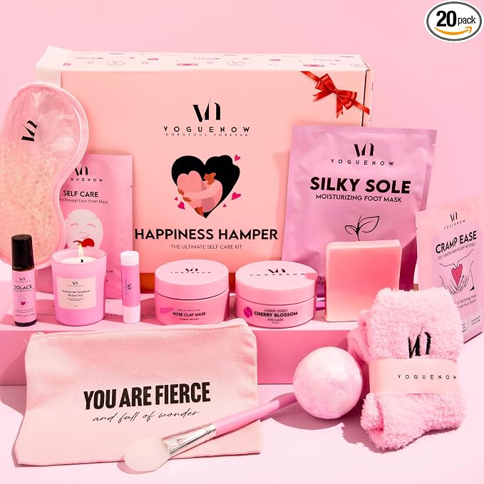 Spa Gifts for Women- Premium Self Care Spa Kit With Bath, Skin Care Sets & Self Care Items For Women - Ultimate Pampering Skin Care Set - Birthday Gifts - Spa Gift Baskets (Pack of 20)