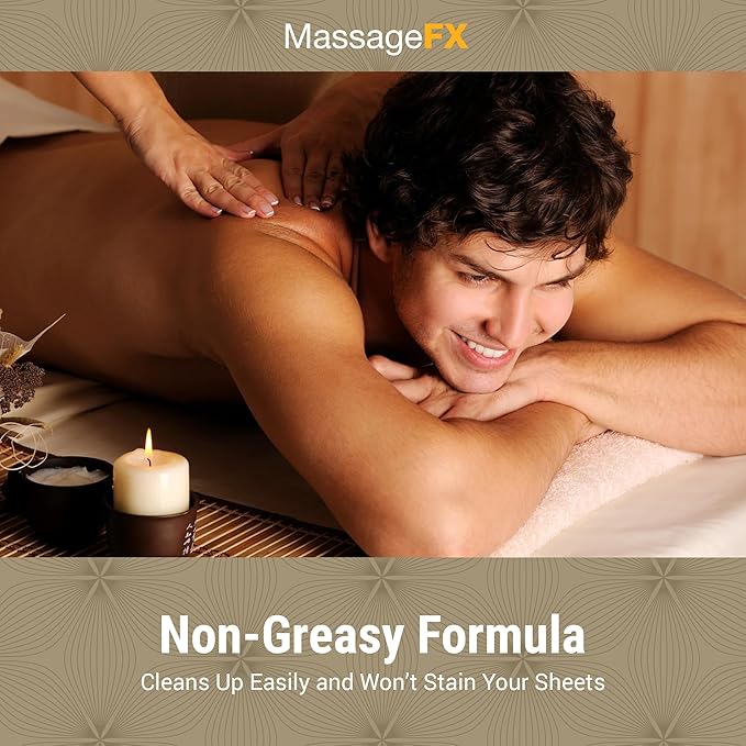 MASSAGE FX Unscented Massage Cream, 4 oz - Massage Creams for Massage Therapy - Infused with Arnica, Sunflower, & Vitamin E