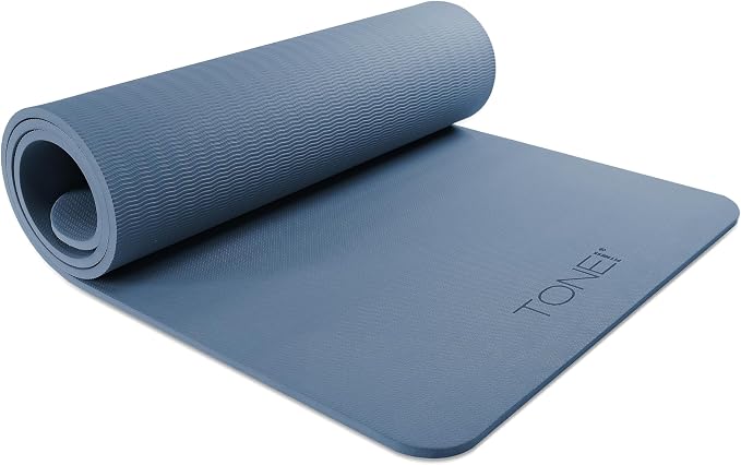 TONE Fitness Hanging Yoga Mat, Pilates Mat, Exercise Mat for Home Workouts with Carry Strap | V Pattern | Multiple Colors