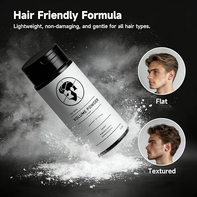 Volume Powder for Men, Hair Texturizing Powder, Strong Hold, Non-Greasy Dry Surface, 0.5 oz