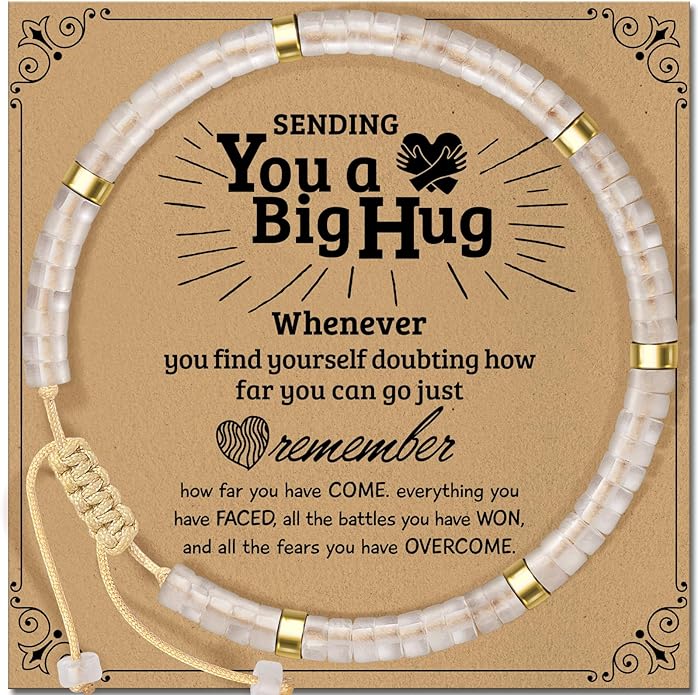 Inspirational Gifts Bracelets for Women: Valentines Mothers Day Birthday Gifts for Women Friends Sister Mom - Healing Natural Stone Beads Bracelets Thinking of you Get Well Soon Gift for Women