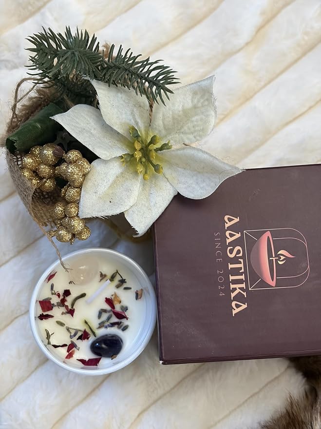 Aastika - French Vanilla 100% Organic Soy Wax Candle – Scented, Aromatherapy Jar Candle, 5 oz