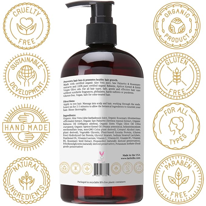 Laritelle Organic Unscented Conditioner Herbal Magic 2 oz