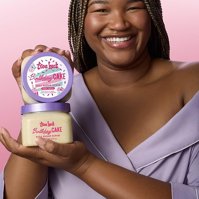 Tree Hut Exfoliating Shea Sugar Scrub Birthday Cake, 18 oz
