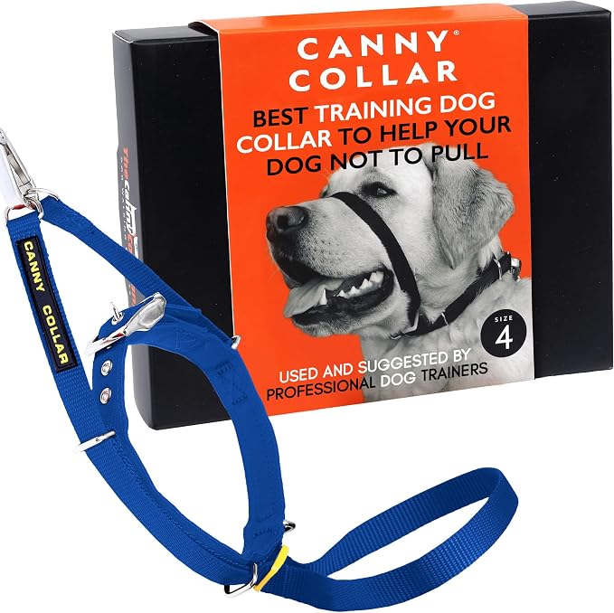 Canny Gentle No-Pull Dog Training Head Collar to Stop Pulling Blue Size 4