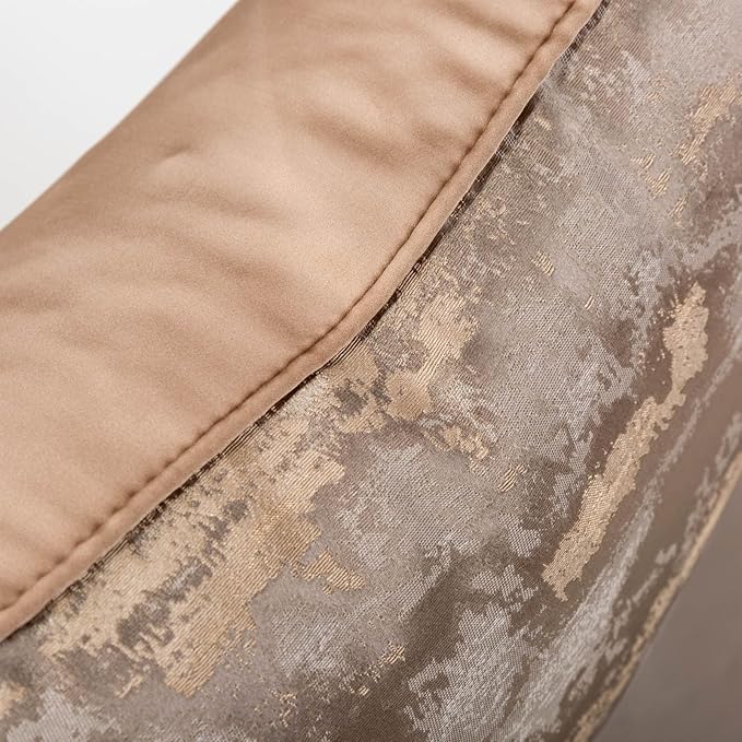 vctops Gold Decorative Luxurious Throw Pillow Covers Jacquard Square Cushion Cases Pillowcase for Bed Sofa Couch Chair Car Home Decor (Gold E,18"x18")