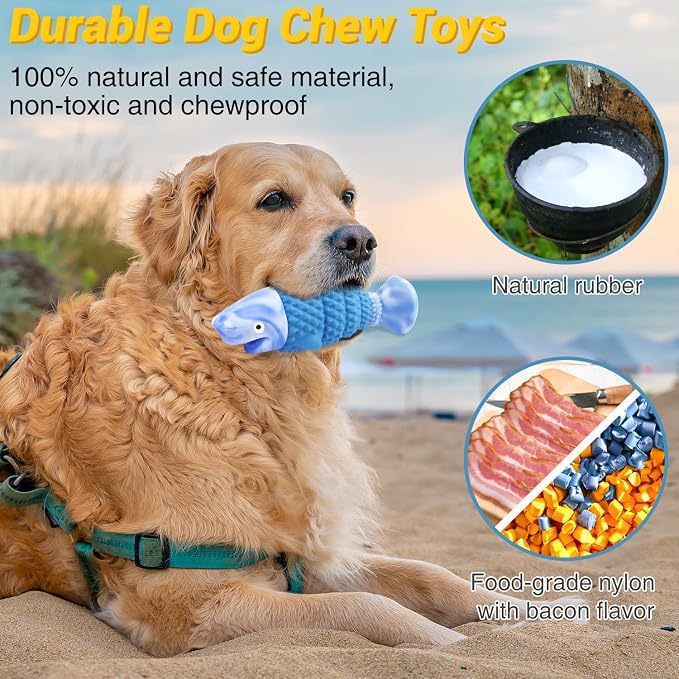 WinTour Tough Dog Toys for Aggressive Chewers, Indestructible Dog Chew Toys