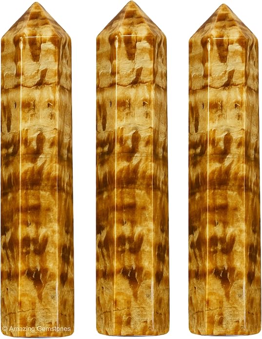Amazing Gemstone Crystal Points Bulk Healing Crystals & Stones - Premium Single Terminated Healing Wand Point Bulk Crystals for Crafts, Crystal Grid, DIY Work
