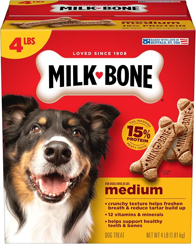 Milk-Bone Original Biscuits Medium Dog Treats, 4 Lb.