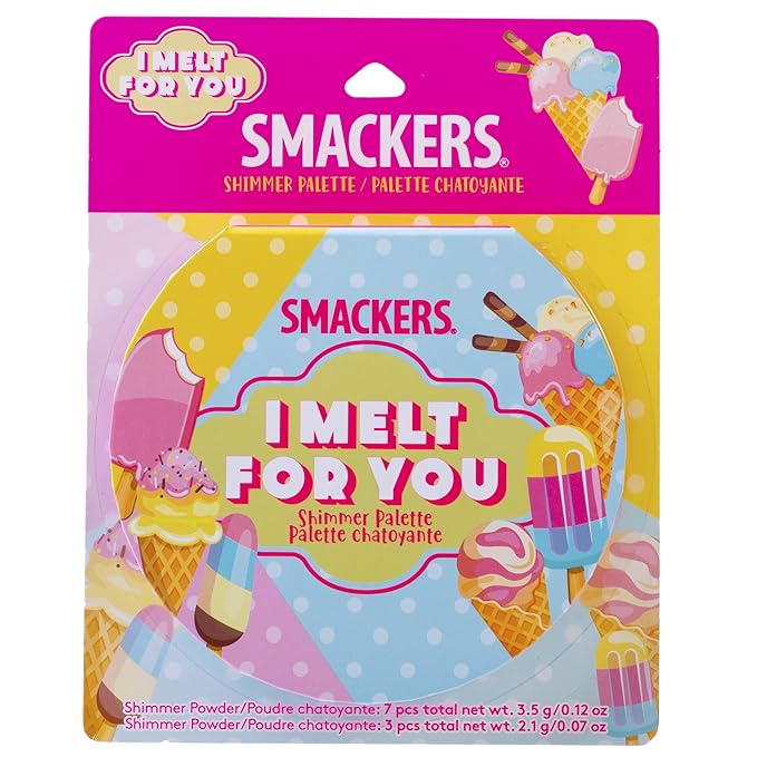 Lip Smacker Sparkle & Shine Eyeshadow Makeup Palette, Melt For You Shimmer | Christmas Make Up Collection | Holiday Present | Gift for Girls