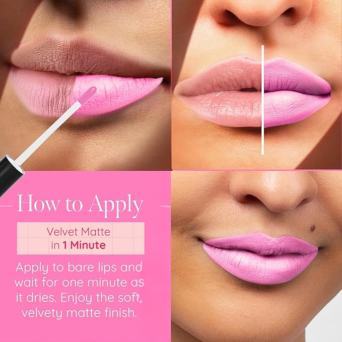 Aromi Baby Pink Matte Liquid Lipstick - Light Pink Lip Color for Women, Velvety Finish, Long-lasting,Waterproof, Vegan and Cruelty-free Makeup (Baby Pink)