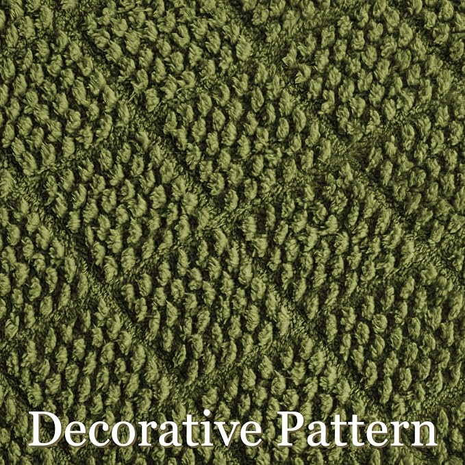 Whale Flotilla Soft Fleece Throw Blanket for Couch, Olive | Jacquard Waffle Blankets for Home Decor, Lightweight and Cozy, All Season Suitable, 50x60 Inch