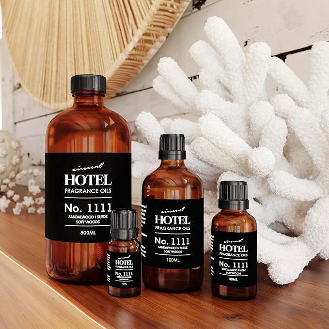 AirScent My Way Diffuser Oil No. 1111 Inspired by the 1 Hotel - 30 mL | Sandalwood Suede Soft Woods - Hotel Fragrance Oil for Ultrasonic and Waterless Diffusers and Crafting - 1 fl oz Bottle