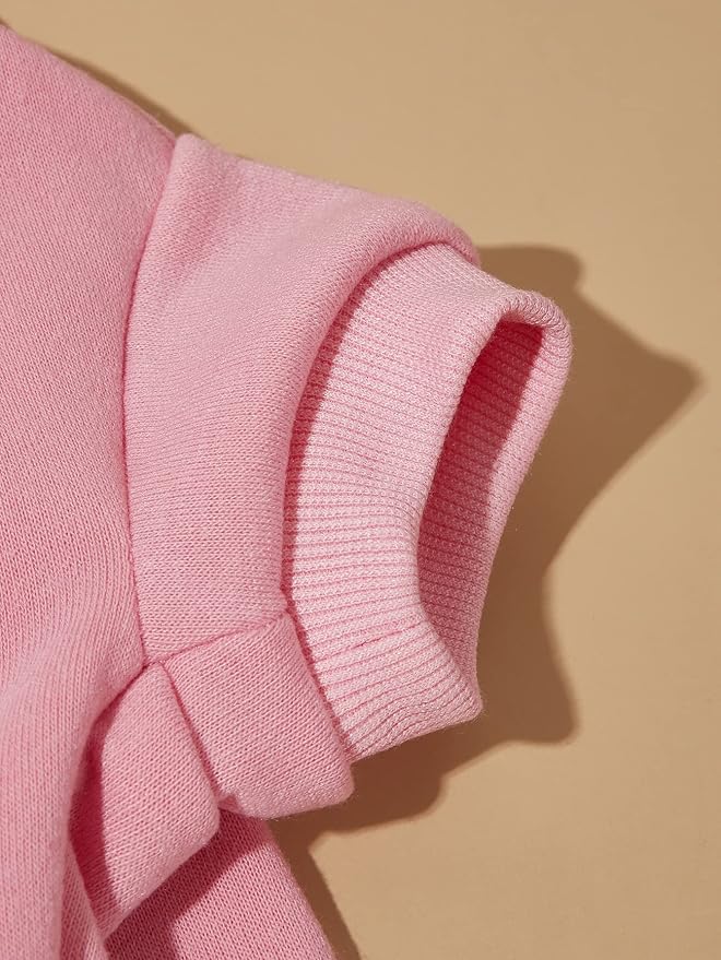Basic Dog Hoodie Sweatshirt Puppy Sweater Warm Cat Costumes Pet Clothes for Chihuahua Puppy Kitten Small Medium Dogs Light Pink X-Small
