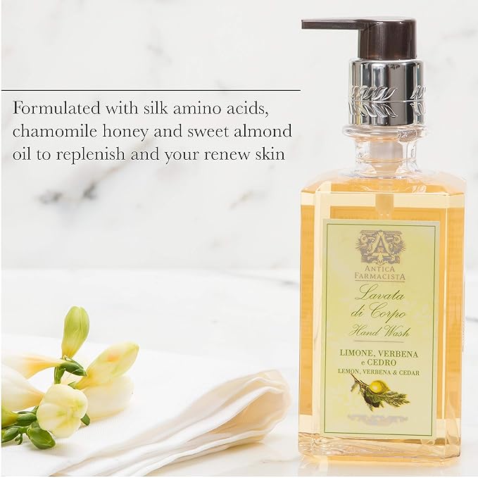 Antica Farmacista Hand & Body Wash - Luxury Nourishing Body Wash - Hydrating Hand Cleansing Wash - Bath & Body Gift - Lavender & Lime Blossom, 10 fl oz