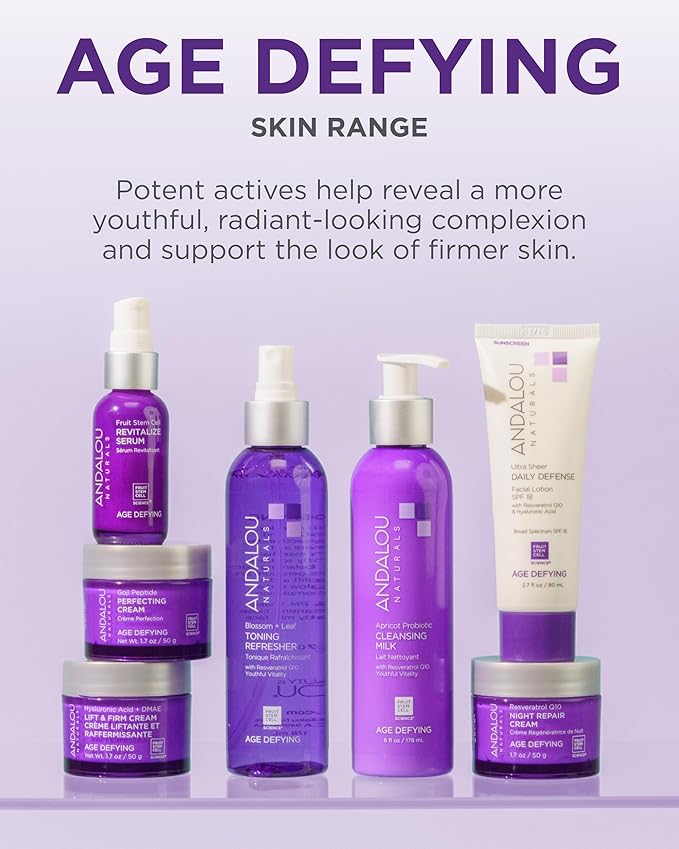 Andalou Naturals Hyaluronic DMAE Lift & Firm Skin Cream | Anti Aging Face Moisturizer With Hyaluronic Acid |Helps Reduce Fine Lines & Wrinkles | 1.7 oz,(Pack of 2)