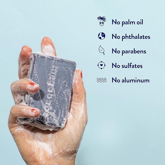 Megababe Underarm Bar Soap - Space Bar | With Detoxifying Charcoal for Odor Control | 4.5 oz (Pack of 2)