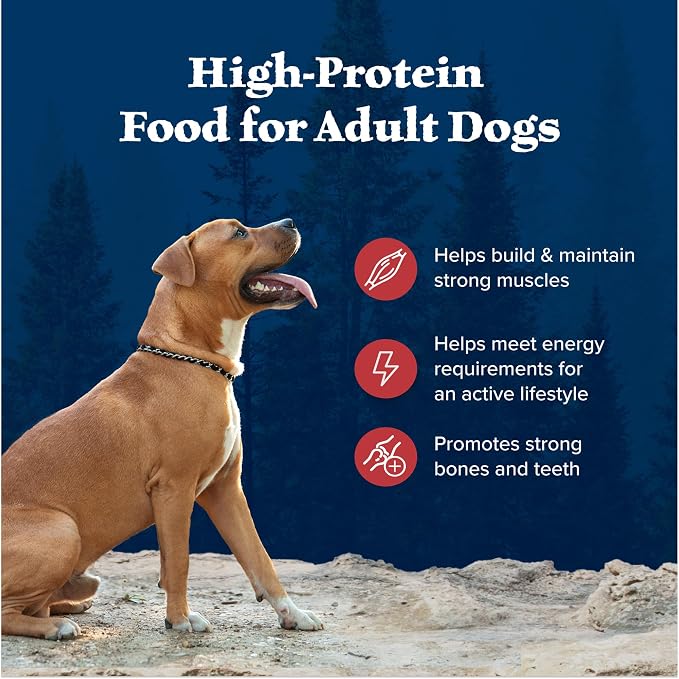 Blue Buffalo Wilderness Rocky Mountain Recipe Adult Dry Dog Food, 13 lb | 31g Protein, Real Beef #1 Ingredient, High Protein Red Meat with Wholesome Grains, Antioxidant-Rich Fruits & Veggies