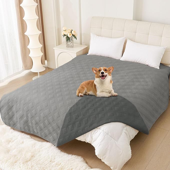 Waterproof Reversible Dog Blanket, Soft Couch Cover for Dogs Washable | Dual-Sided Waterproof Pet Bed Blanket, Resist Stains Spills & Pet Hair, Practical Furniture Protector For Pets, Size 82"x102"