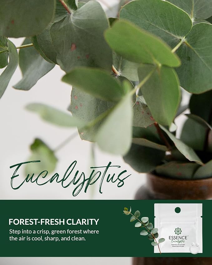 HONÉ Essence Wearable Aromatherapy Nasal Diffuser – Eucalyptus Essential Oil Nose Ring Silicone Inhaler for Stress & Mood Support - Made in USA & Travel-Friendly