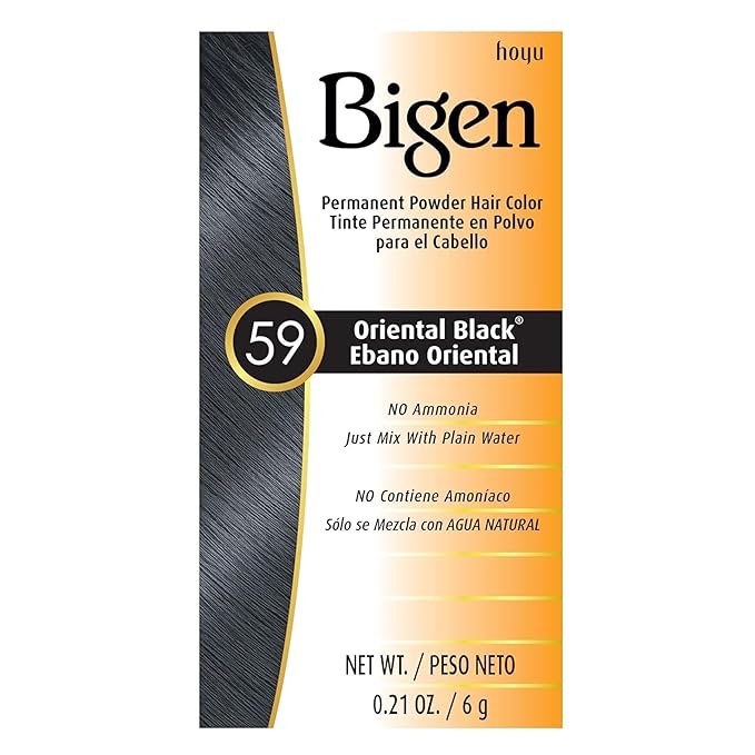 Bigen Permanent Powder Hair Color 59 Oriental Black 1 ea (Pack of 4)