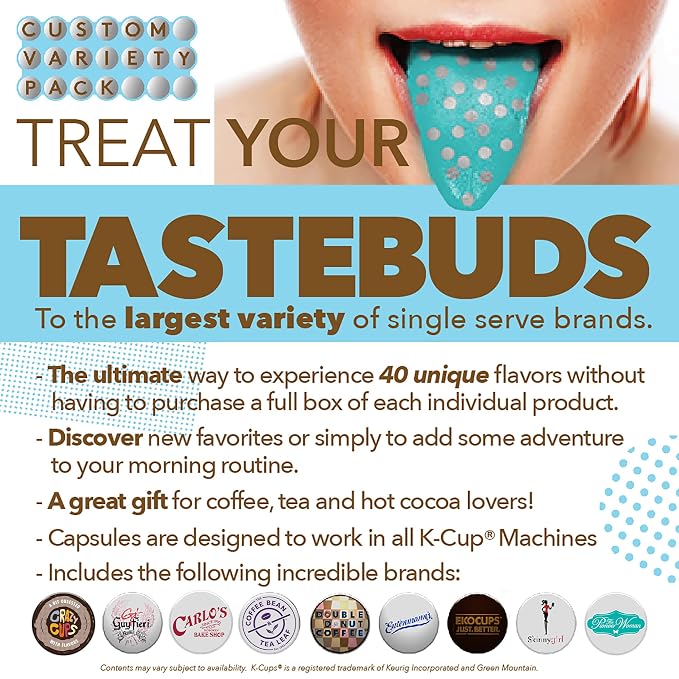 Crazy Cups Flavored Decaf Coffee Pods Variety Pack Compatible with Keurig K Cups Brewers, 36 Count, Assorted Decaffeinated Flavored Coffee Sampler(Pack of 1)