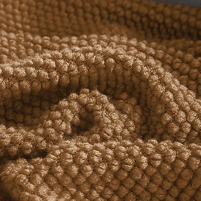 LOMAO Knitted Throw Blanket with Tassels Bubble Textured Lightweight Throws for Couch Cover Home Decor (Khaki, 60x90)